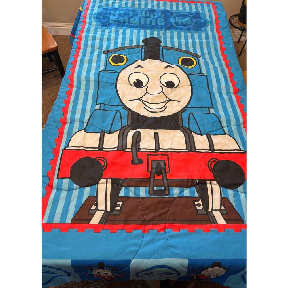 VINTAGE 2001 Thomas the Tank Engine & Friends Twin Comforter Bed Blanket